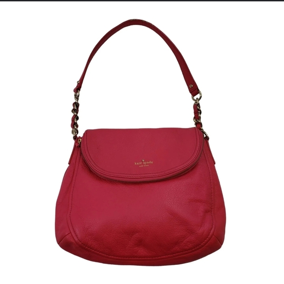 kate spade Handbags - Kate Spade Pink Pebble Leather Shoulder Bag So many pockets!